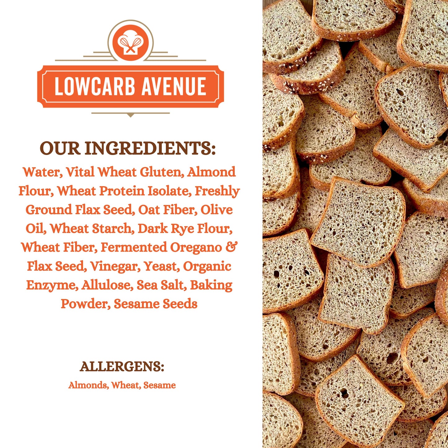 LOWCARB AVENUE Multigrain Bread | 2g Net Carbs, 7g Protein | Vegan, Sugar Free | 1 Pack (16 oz)