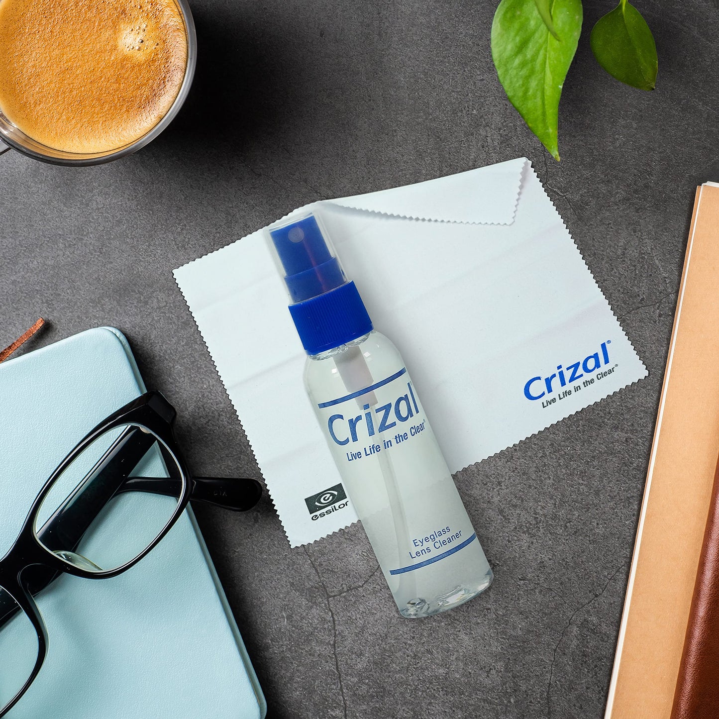 Crizal Eye Glasses Cleaning Cloth And Spray | Crizal Lens Cleaner (2 Oz) With Crizal 7'' X 5 3/4'' Microfiber Cloth. #1 Doctor R