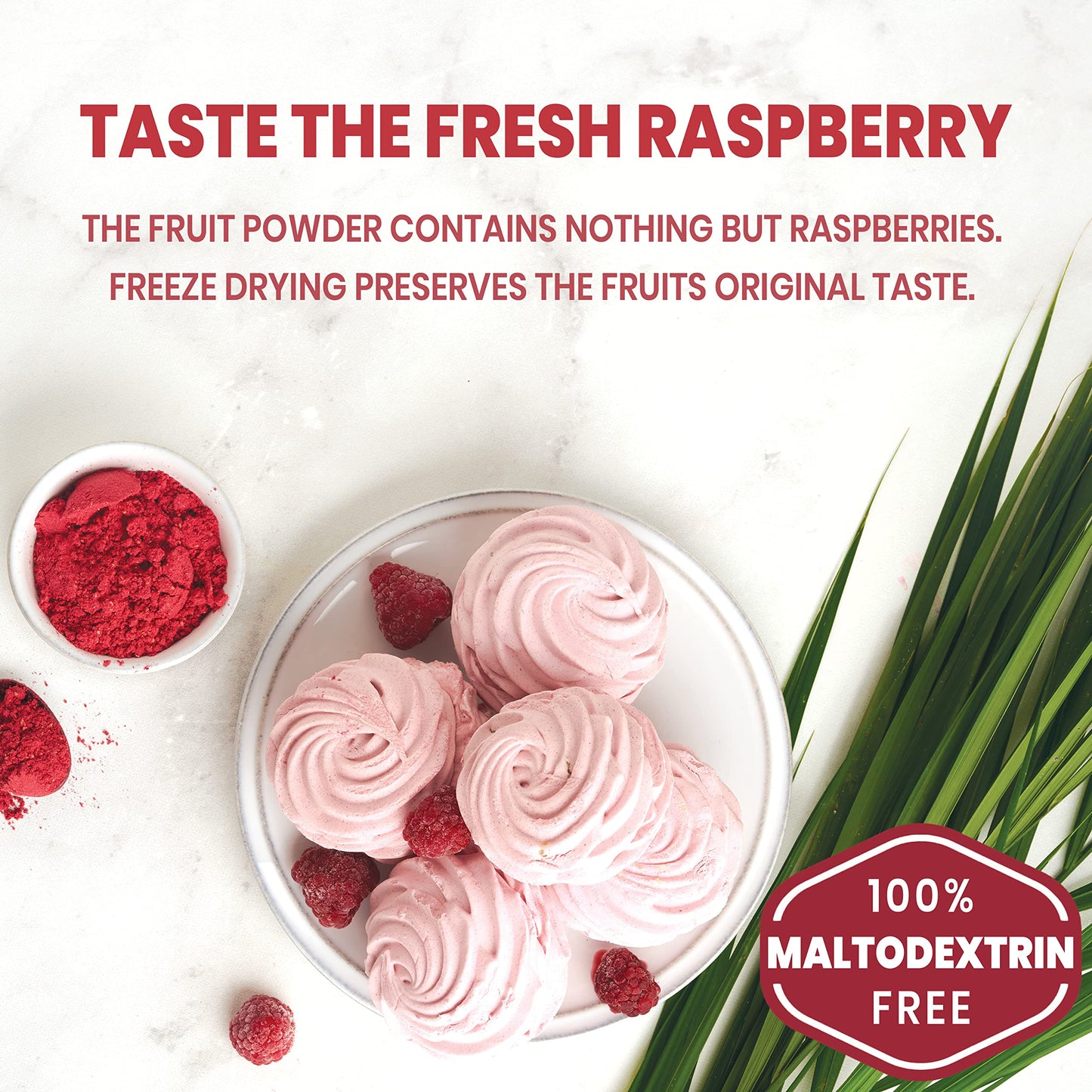 Jungle Powders Freeze Dried Raspberry Powder 7 Ounce Bag, Powdered Unsweetened Freeze Dried Raspberries, Additive, Filler, And G