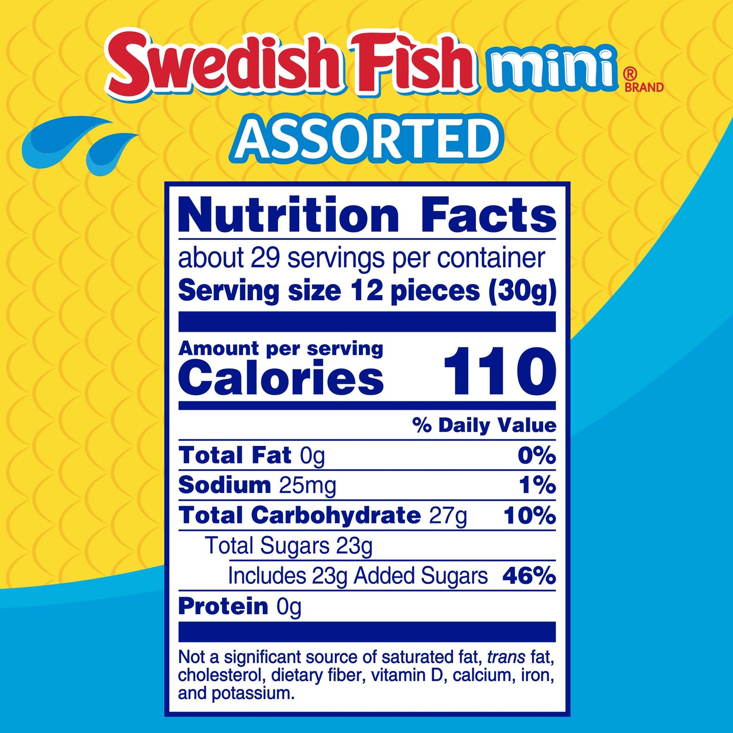 Swedish Fish Mini Assorted Soft & Chewy Candy, Family Size, 1.9 Lb