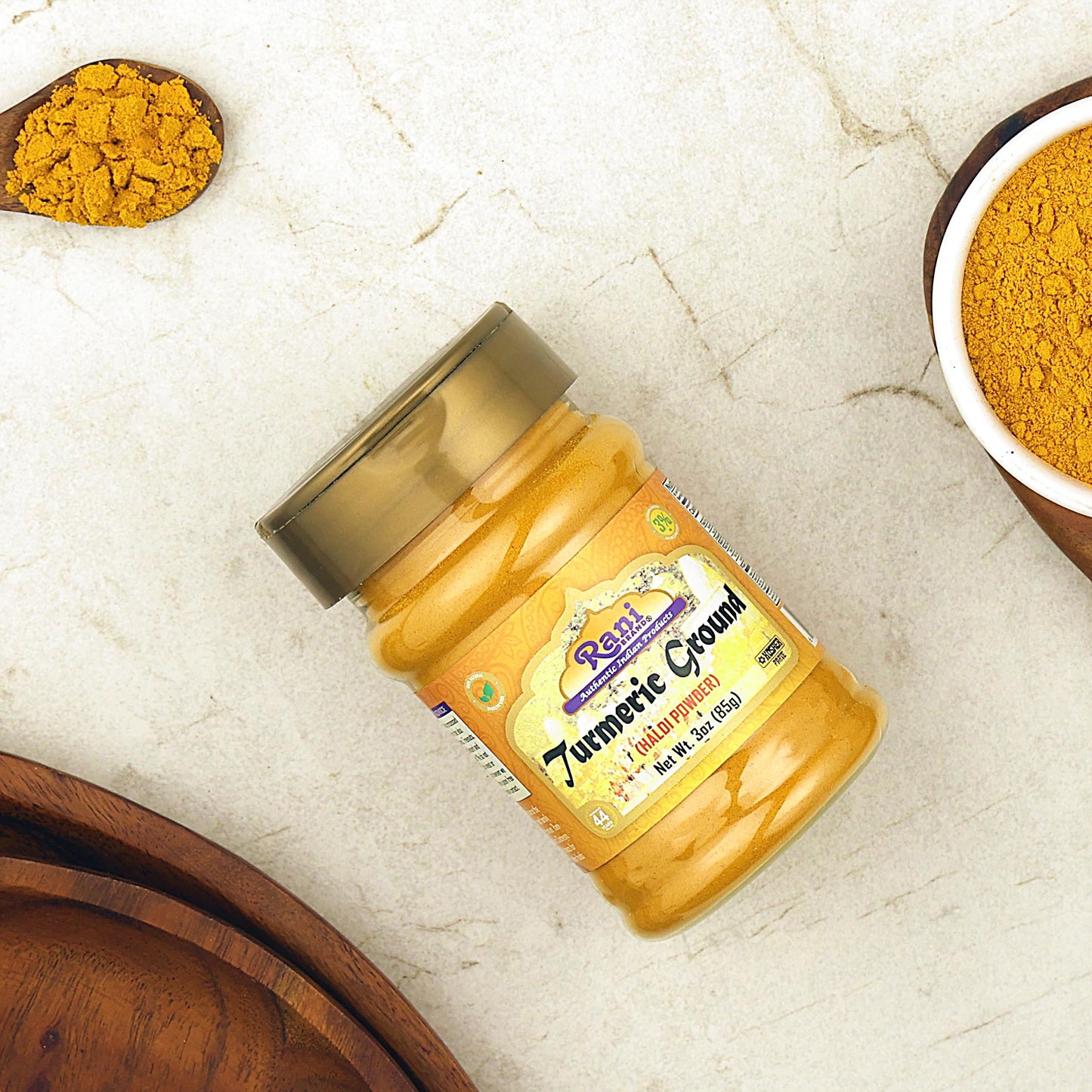 Rani Turmeric Root Powder Spice, High Curcumin, 3oz PET Jar, All Natural, Vegan, Gluten Friendly, NON-GMO, Indian Origin