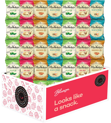 Miss Vickie Potato Chips Variety Pack - Kettle Cooked Bulk Assortment - Care Package Gift Box (30 Count)