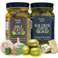 Green Jay Gourmet Stuffed Olives - Garlic & Blue Cheese - 32 Ounces - All Natural