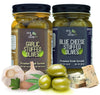 Green Jay Gourmet Stuffed Olives - Garlic & Blue Cheese - 32 Ounces - All Natural