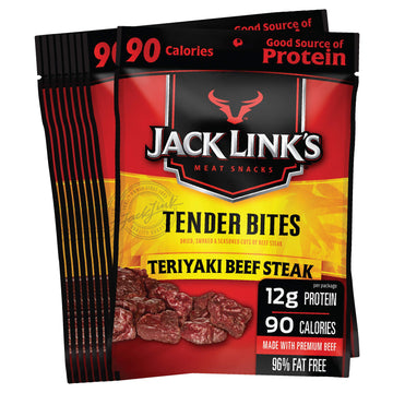 Jack Links Beef Steak Tender Bites, Teriyaki, 1.25 Ounce, Pack of 10