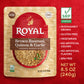 Royal Basmati Brown Rice With Quinoa And Garlic - Ready To Heat Basmati Rice - (6 Pack) 8.5 Oz Microwaveable Pouch
