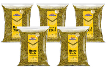 Rani Moong Whole (Ideal For Cooking & Sprouting, Whole Mung Beans W/ Skin) Lentils Indian 128Oz (8Lbs) X Pack Of 5 (Total 40Lbs) Bulk ~ All Natural | Gluten Friendly | Non-Gmo | Vegan | Indian Origin