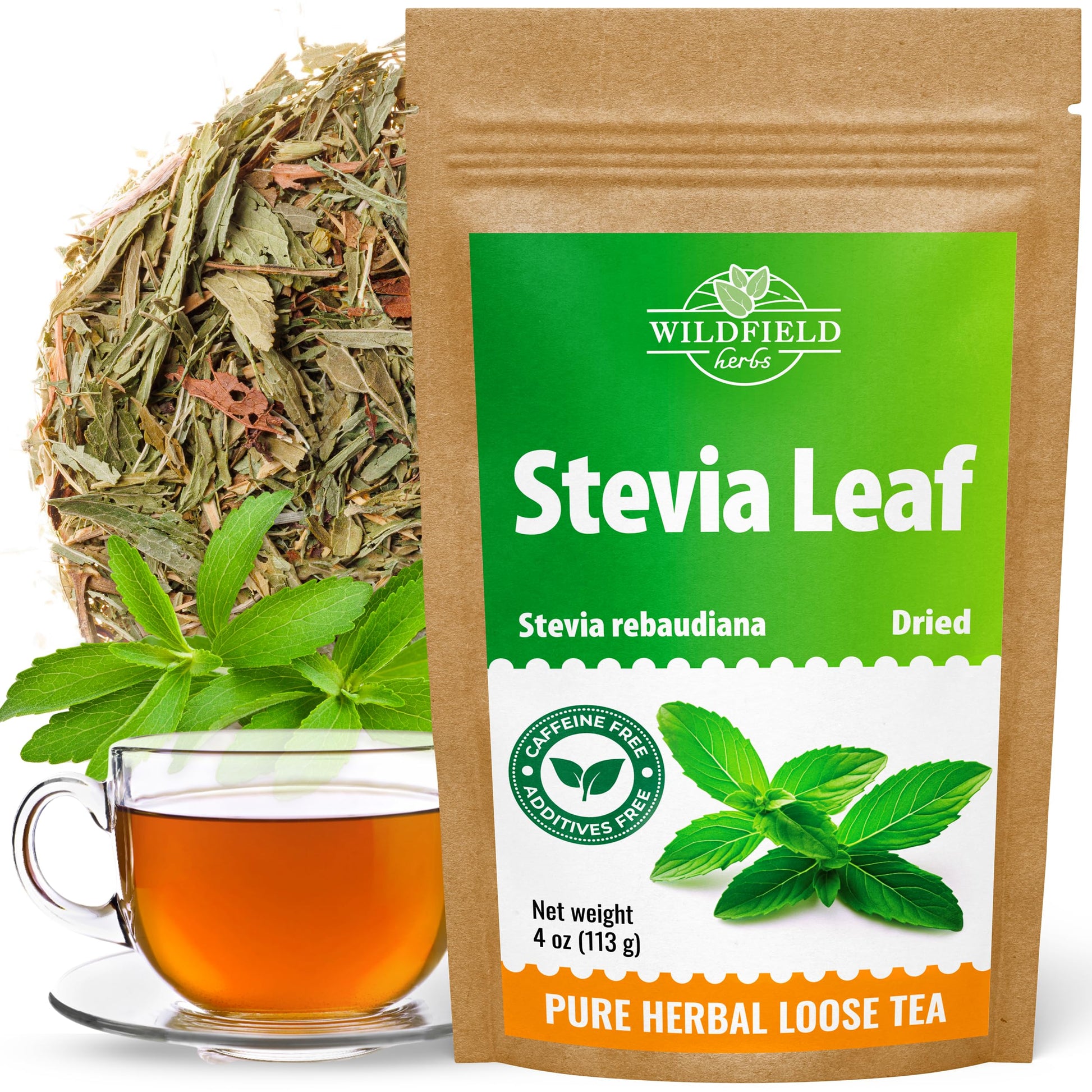 4 Oz. Dried Stevia Leaves Herbal Tea (Stevia Rebaudiana) - 113G Leaf Leaves Herb Tea Estevia