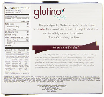Gluten Free by Glutino Breakfast Bars, Blueberry, 1.41 oz ( 5 Bars )