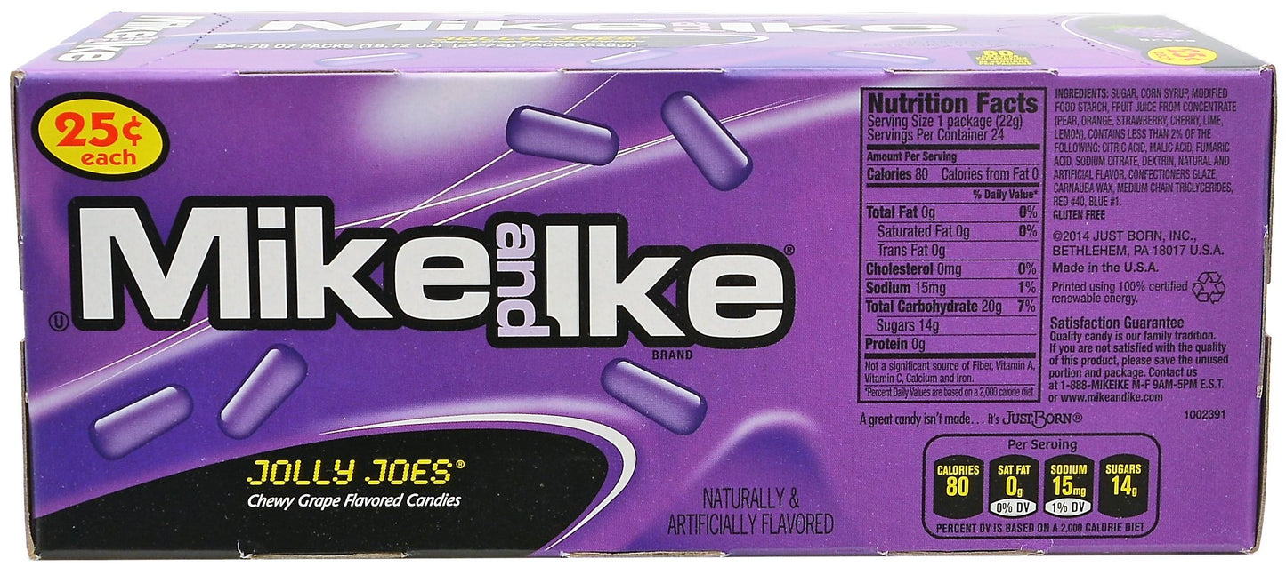 Mike And Ike Jolly Joes .78 Oz Pouches - 24 Pack