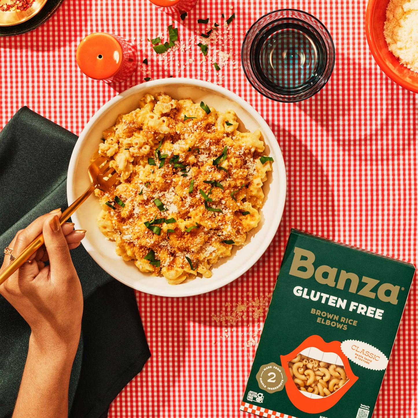 Banza Brown Rice Elbows - Gluten-Free Pasta Made in Italy - Non-GMO, 10oz - Classic Texture, Perfect for Leftovers