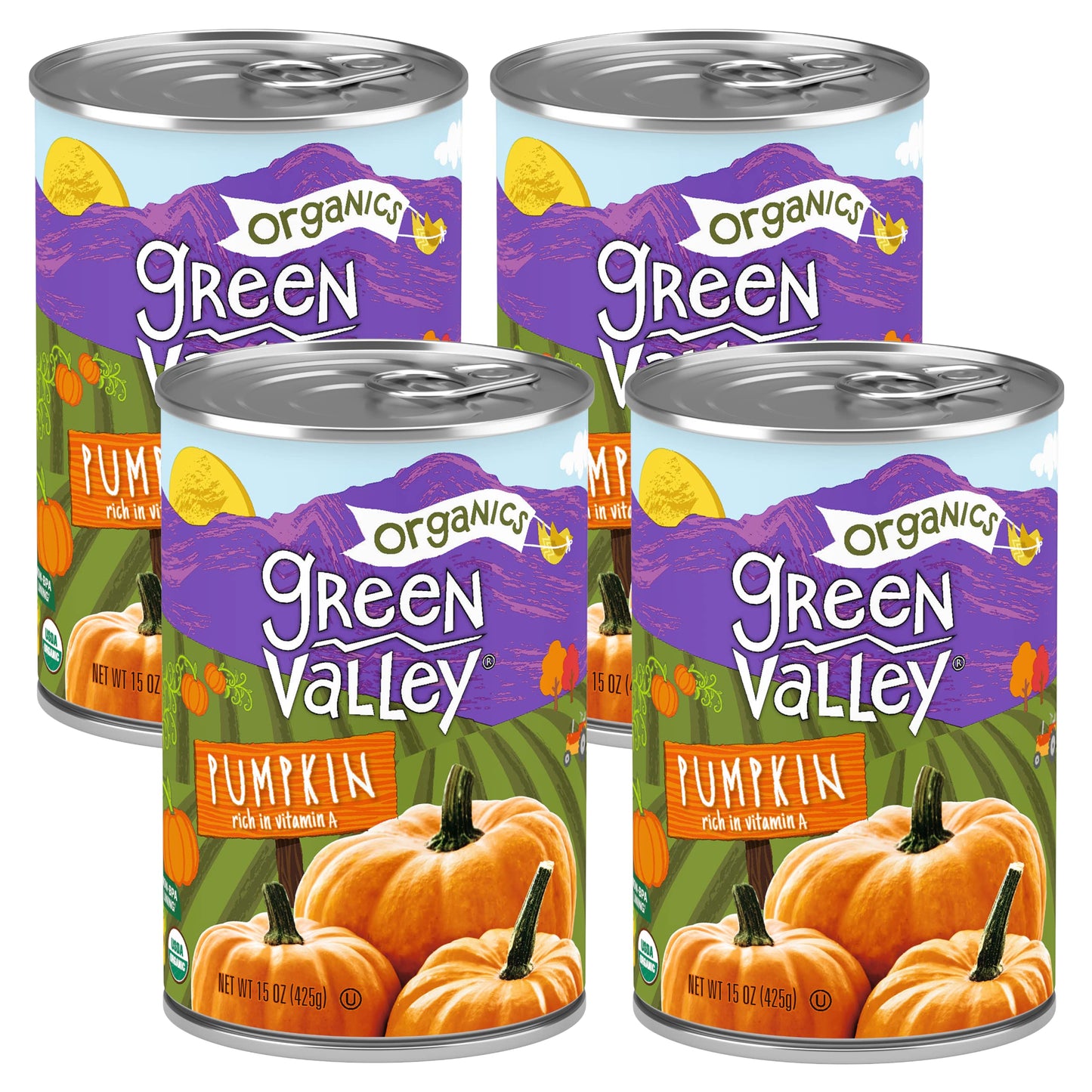 Green Valley Organics Pumpkin | Certified Organic | 100% Dickinson Variety | Sweet Earthy Delicious | Firm & Smooth | Vibrant Au