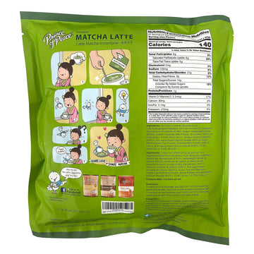 Prince of Peace Matcha Latte Instant Beverage, 24 Sachets, Rich and Creamy, Hot or Cold, Made with Japanese Matcha, Pack of 1