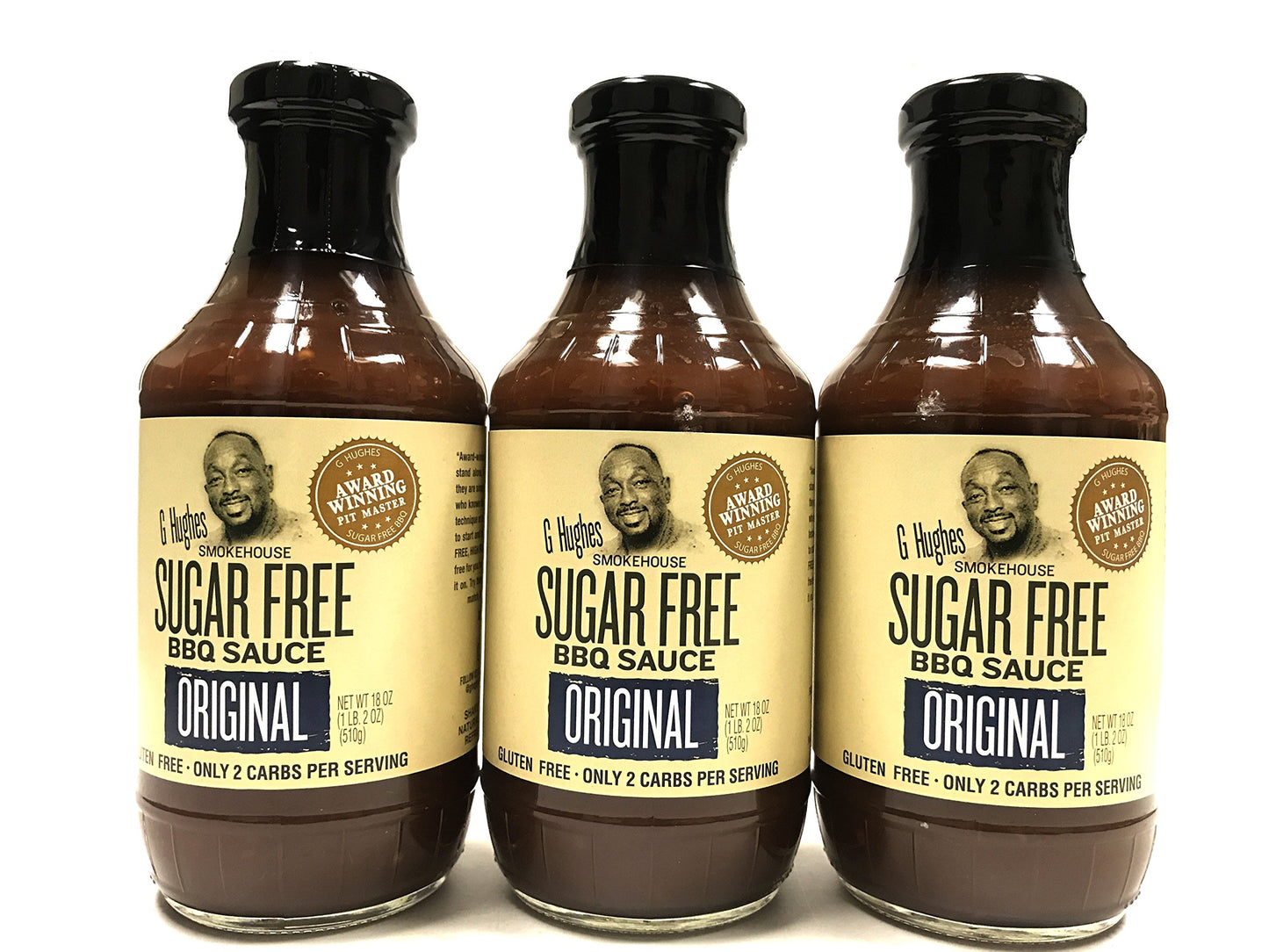 G Hughes Sauce Barbecue Original Sugar Free, 18 oz | 3 Packs