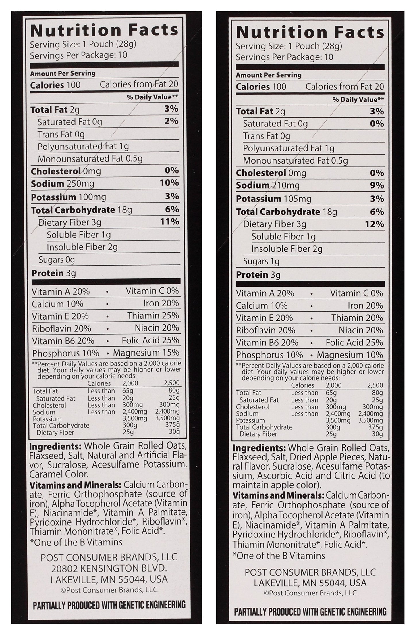 Better Oats Oat Fit Bundle: (1) Cinnamon Roll 9.8oz, (1) Apples & Cinnamon 9.8oz (2 Boxes Total)