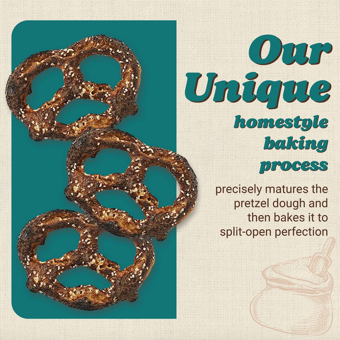 UNIQUE SNACKS Extra Dark Splits Pretzels, Vegan, OU Kosher, Non-GMO, 2.12 Oz. Bag, Pack of 24