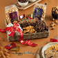 Kremery Creamy Chocolate Cravings - Happy Birthday  , Chocolate Covered Pretzels & Caramel Popcorn Gift Basket, In Seagrass Tray + Ribbon & Greeting Card (Deluxe, 3.5 Lbs) Food Assortments