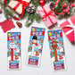 Needzo Christmas Candy Dispensers With Refill Rolls, Assorted Holiday Characters, Stocking Stuffers For Boys Or Girls, Pack Of 3