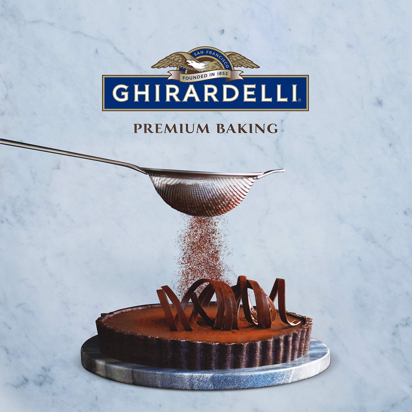 Ghirardelli Premium Baking Cocoa Unsweetened Cocoa Powder, 8 OZ Bag, Rich Brown