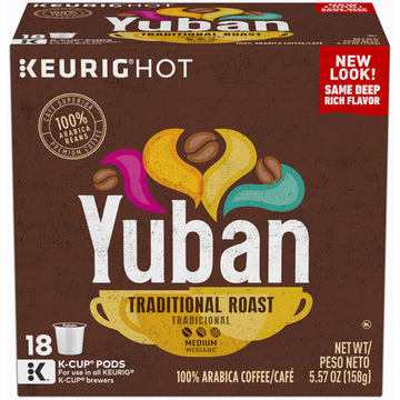 Yuban Gold Original Medium Roast K-Cup Pods (18 Pods)