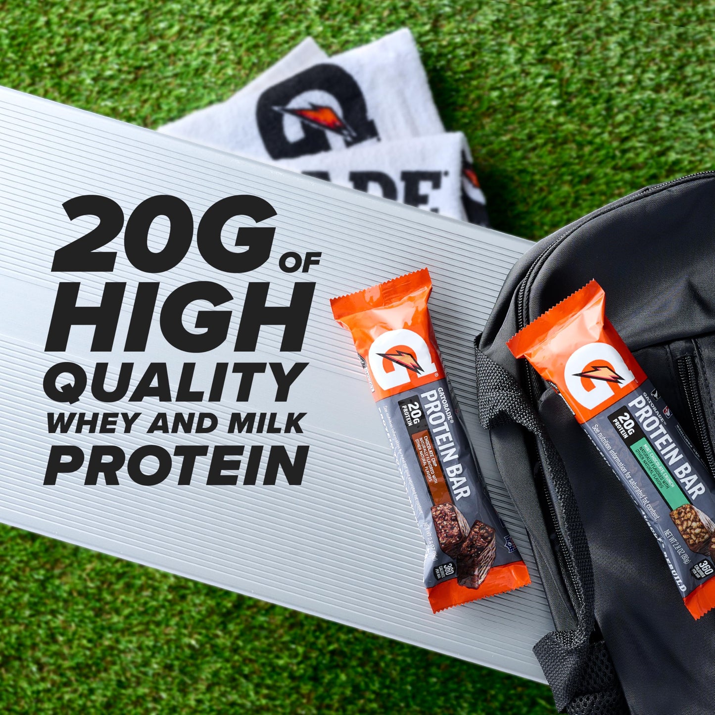Gatorade Whey Protein Bars, Chocolate Caramel, 12 Count, 2.8 oz each, Pack of 1