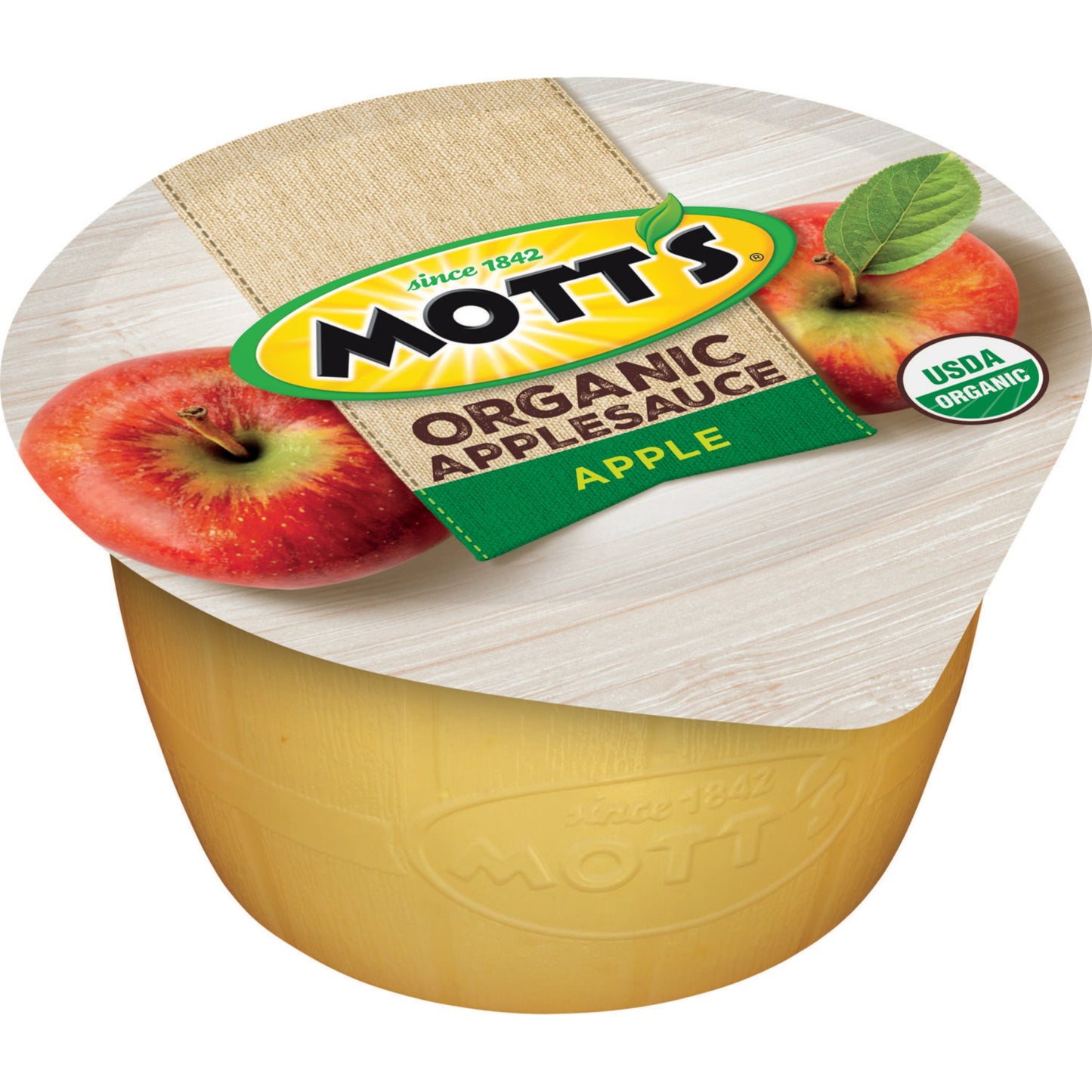 Mott'S Organic Applesauce, 3.9 Oz Cups, 36 Count