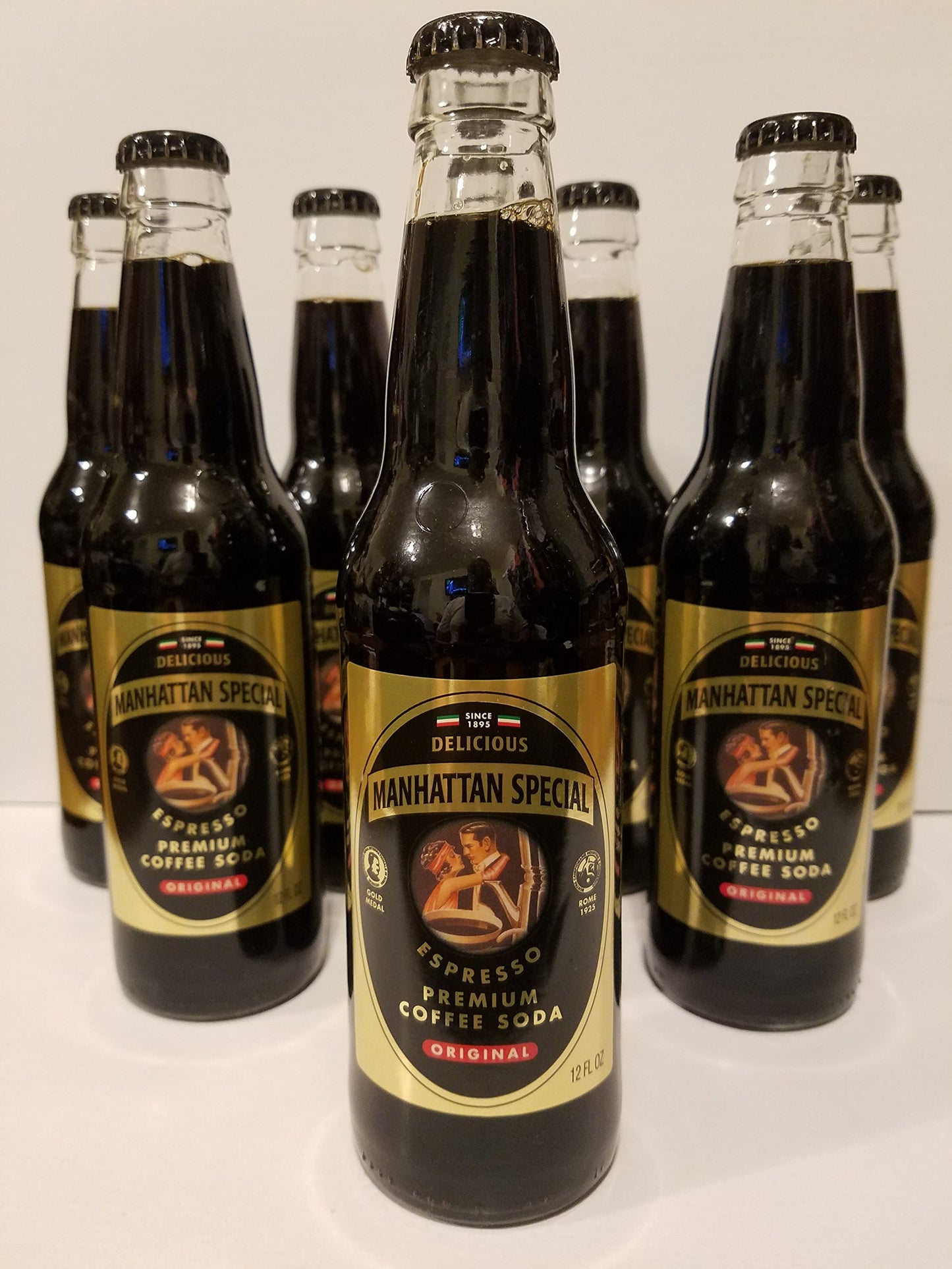 Manhattan Special Espresso Coffee Soda - 12oz Bottles, Pack of 8, Brown