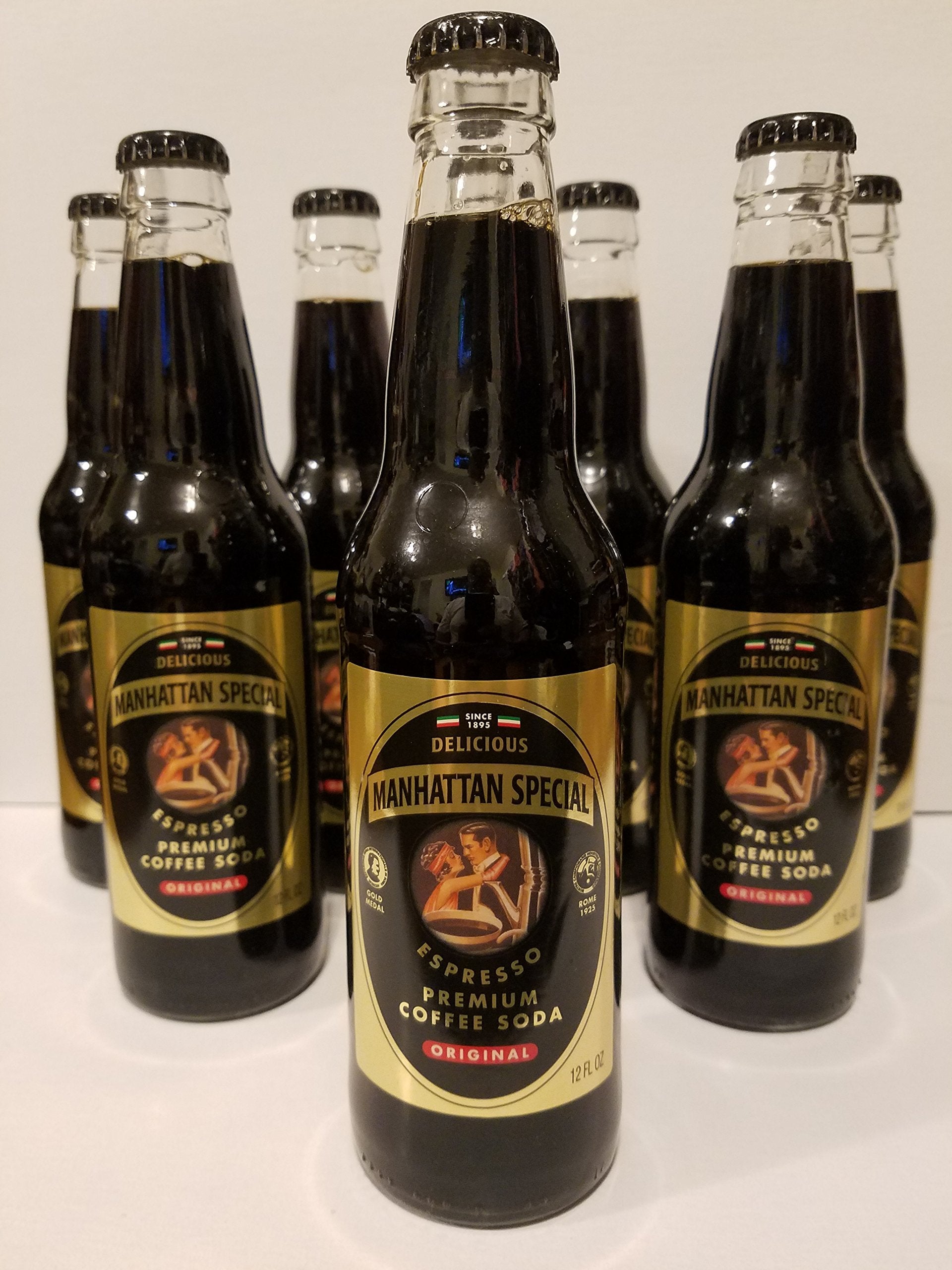Manhattan Special Espresso Coffee Soda - 12oz Bottles, Pack of 8, Brown