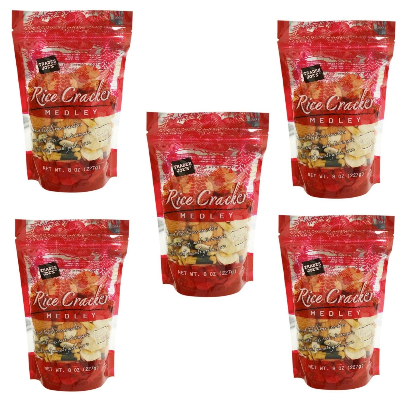 Trader Joe'S Gluten Free Baked Rice Cracker Medley 227G (5 Pack)