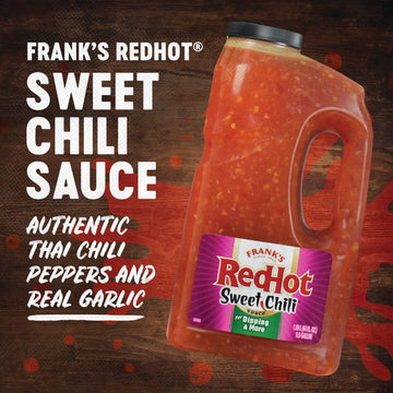 Franks RedHot Sweet Chili Sauce, 64 Fl Oz, Bulk Container for Wings, Pizza, Stir Fry