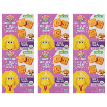 Earth's Best Organic Kids Snacks, Sesame Street Toddler Snacks, Organic Letter of the Day Cookies for Toddlers 2 Years and Older