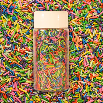 Confect Color Splash Rainbow Sprinkles - Custom Blend Multicolor Jimmies - Edible Toppings for Cake, Cupcake & Dessert Decoratin
