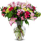 Benchmark Bouquets - Blissful Blossoms (Glass Vase Included) - Fresh Flowers for Delivery - Gift for Graduation, Birthday, Anniv