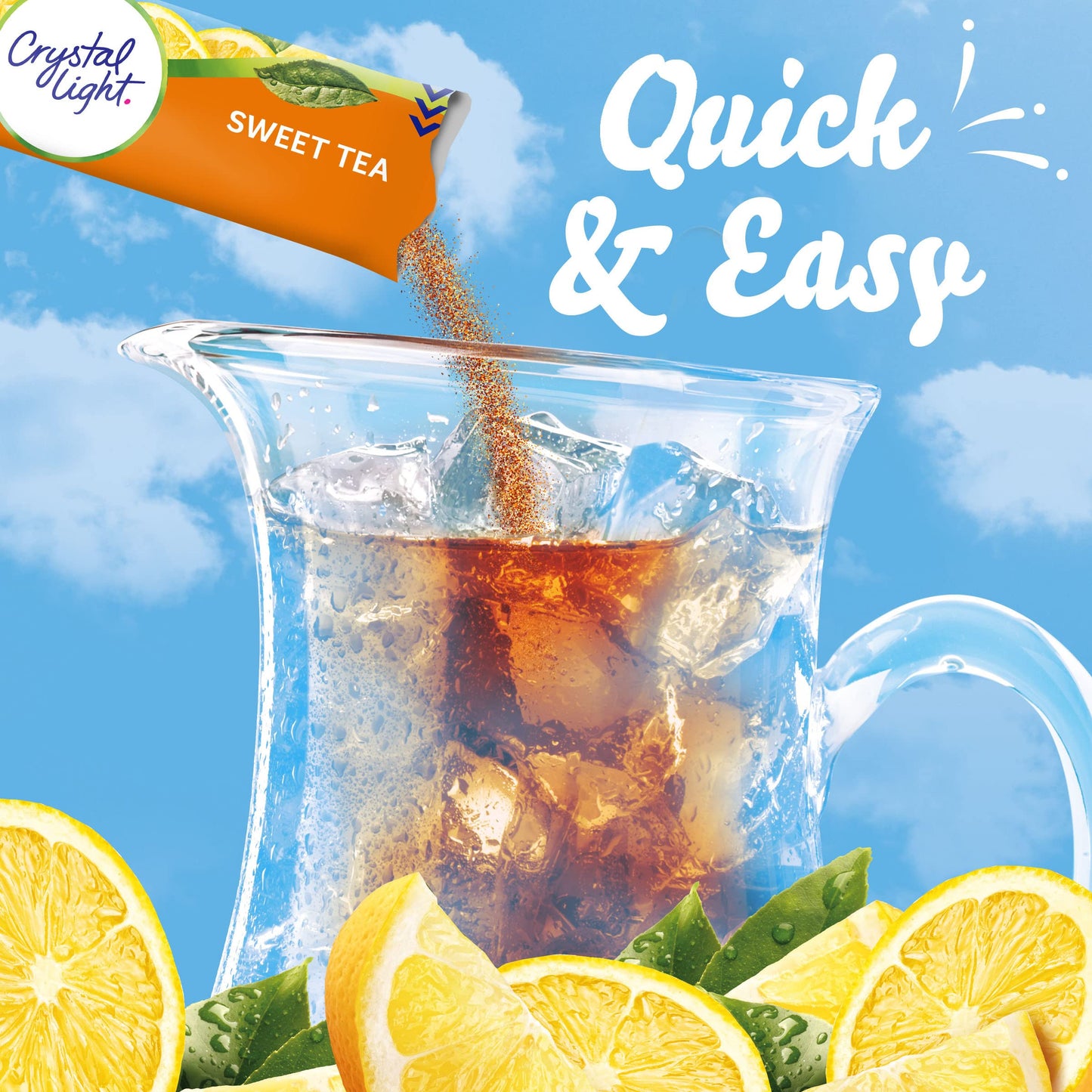 Crystal Light Sweet Tea Naturally Flavored Powdered Drink Mix, 6 Ct Pitcher Packets