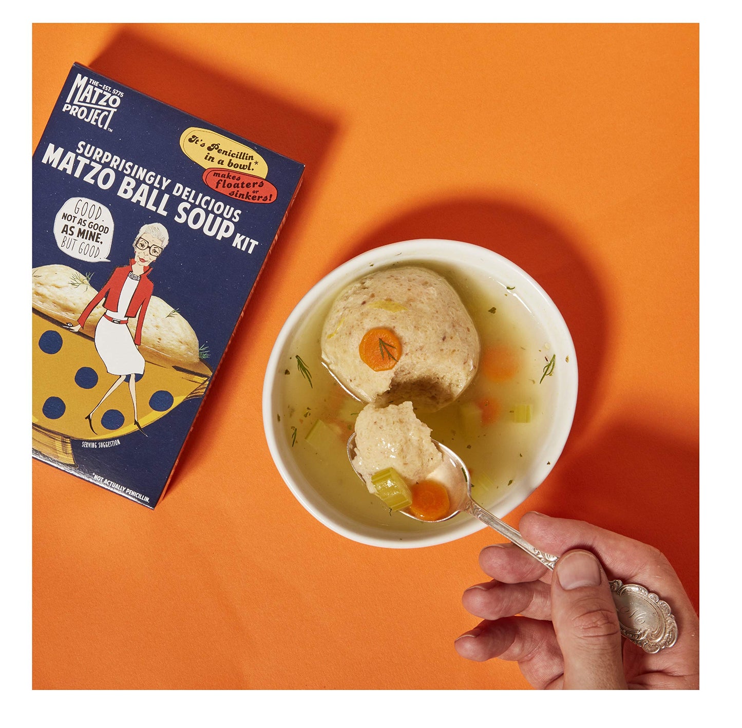 The Matzo Project Matzo Ball Soup Mix Kit, Natural Vegetarian Matzo Ball Mix, No MSG, Nut Free, 4.5oz Boxes, Kosher but NOT Kosh