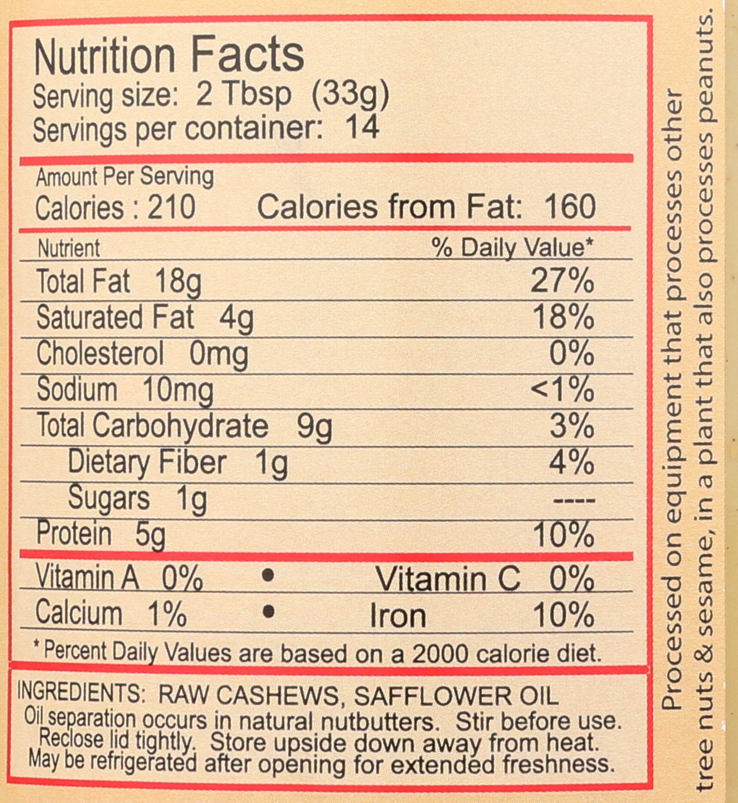 East Wind Nut Bttr Cashew Raw