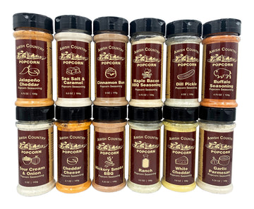 Amish Country Popcorn | 12 Pack Mixed Seasoning Bundle | Old Fashioned, Non-GMO and Gluten Free