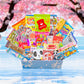 Sakura Box Japanese Snacks & Candy Dagashi Gift Set - 30 Pieces with English Pamphlet