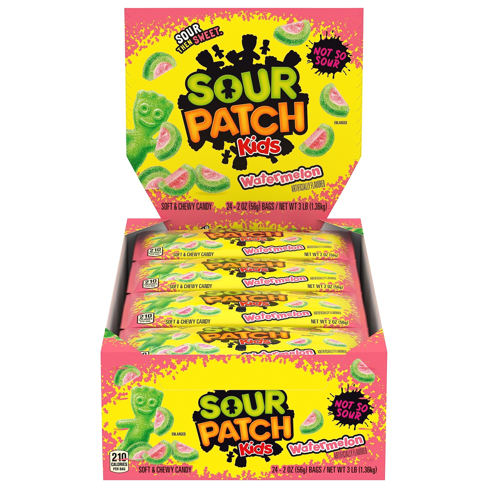 SOUR PATCH KIDS Watermelon Soft & Chewy Candy, 24 - 2 oz Bags