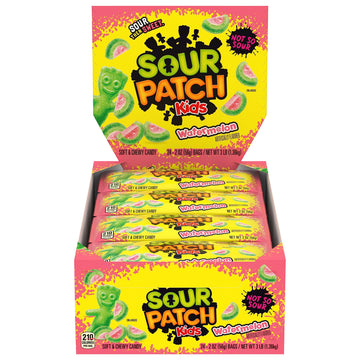 SOUR PATCH KIDS Watermelon Soft & Chewy Candy, 24 - 2 oz Bags