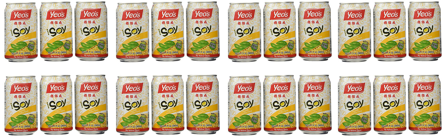 Yeos Soy Bean Drink, 10.1 Fl Oz, Pack of 24