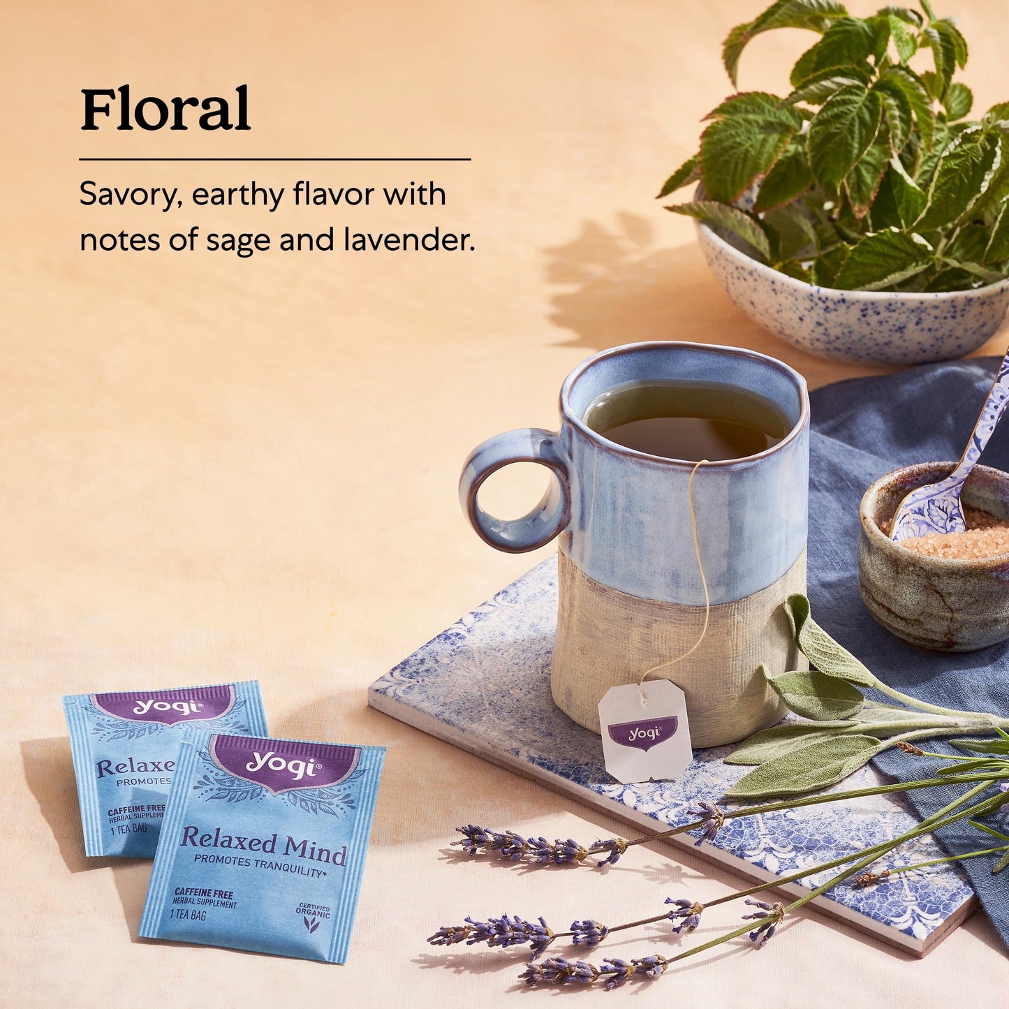 Yogi Tea Relaxed Mind Herbal Tea - Caffeine Free - 96 Organic Tea Bags - 16 Count (Pack of 6) - Yellow - Model 076950450226