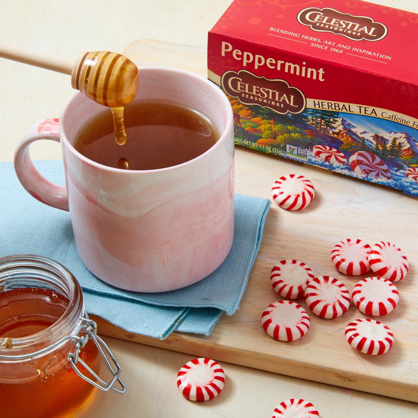 Celestial Seasonings Peppermint Herbal Tea 25 Tea Bags