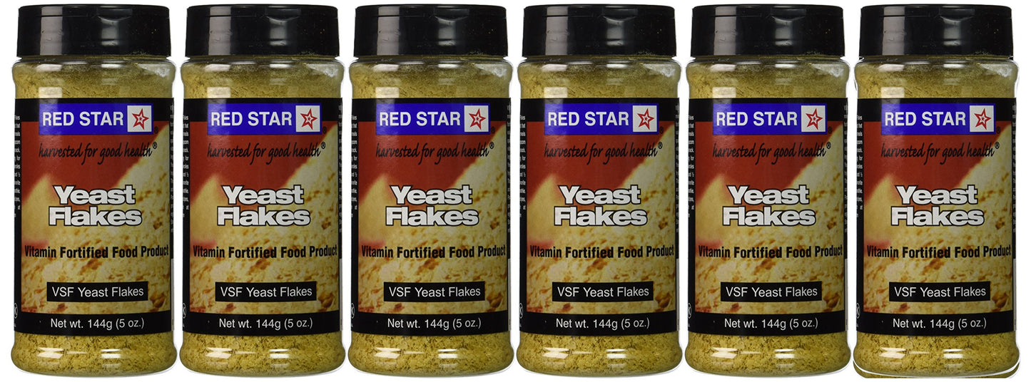 Red Star Nutritional Yeast - VSF Mini Flake -- 5 oz Each (Pack of 6)