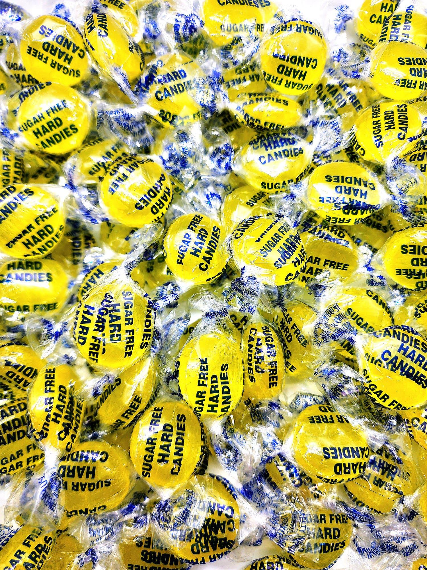 MIMA MIMA Sugar Free Lemon Drops Hard Candy - Gluten Free, Keto Friendly - 1 LB Individually Wrapped Treats