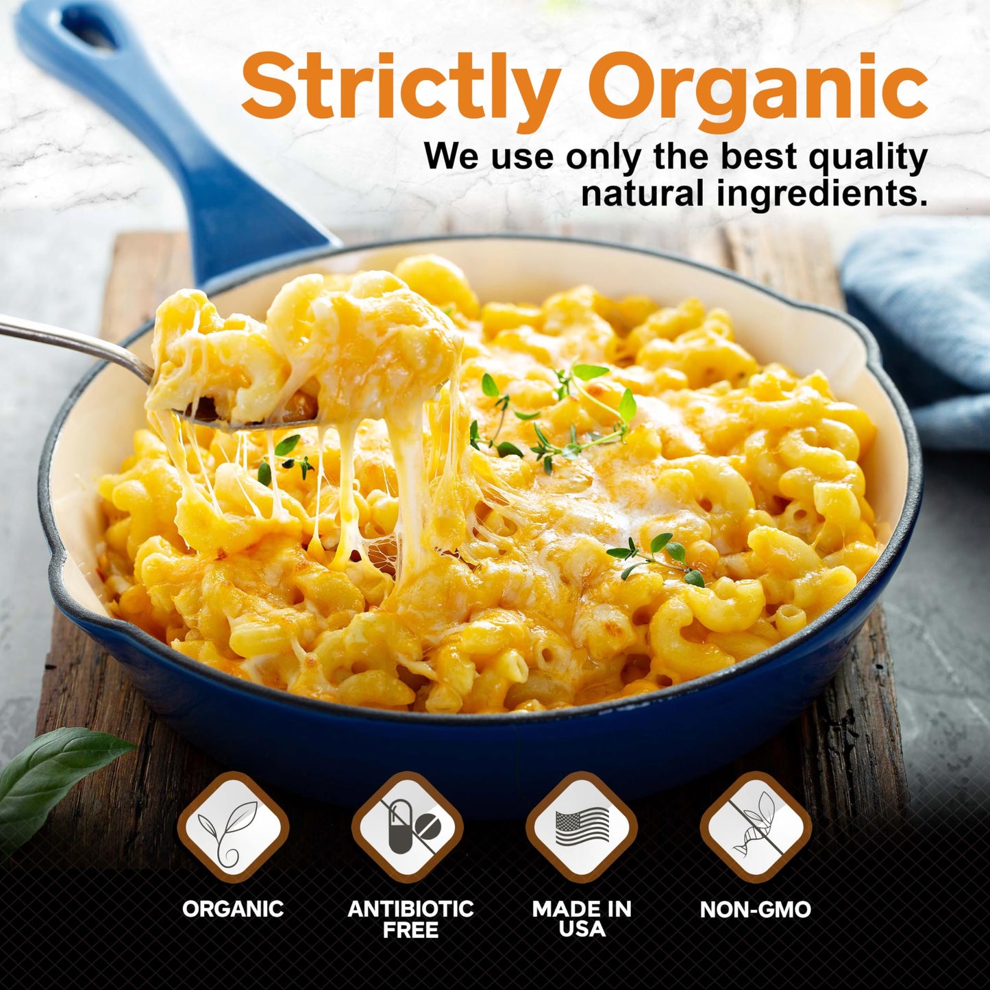 Healthier Comforts Organic Cheddar Cheese Powder | Gluten Free  Keto-Friendly  Non-GMO   &   Free | Perfect for Popcorn Seasoning  Mac and Cheese  Pasta & Sauces (21 oz)