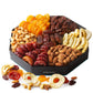 Oh! Nuts Dried Fruit and Nuts Gift Basket - 7 Variety Gift Tin Box - Healthy Snack for Birthday, Anniversary, Corporate - Hexagon Design