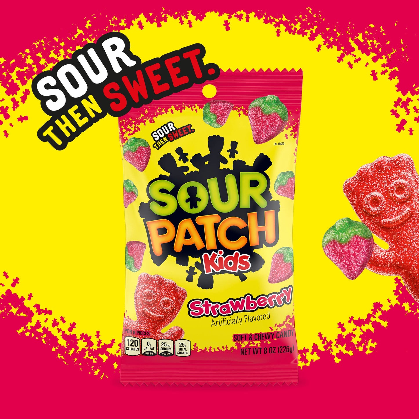 Sour Patch Kids Strawberry Soft & Chewy Candy, 8 Oz