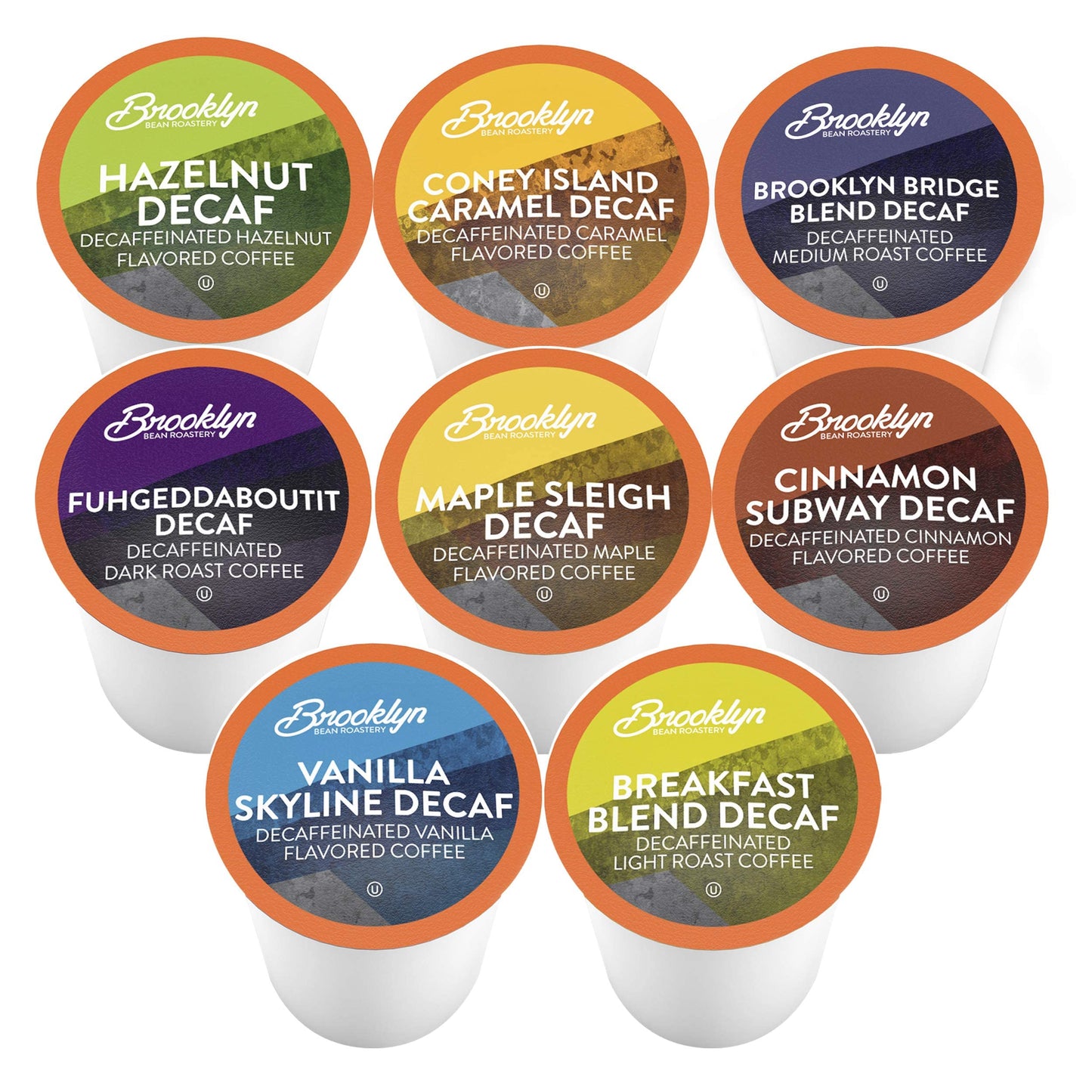 Brooklyn Beans Coffee Pods Assorted Decaf Variety Pack 40 Count Compatible with Keurig K Cup malt-inspired BB DV40