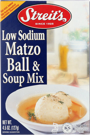 Streits Matzo Ball Soup, Reduced Salt, 4.5-Ounce Units (Pack of 12)